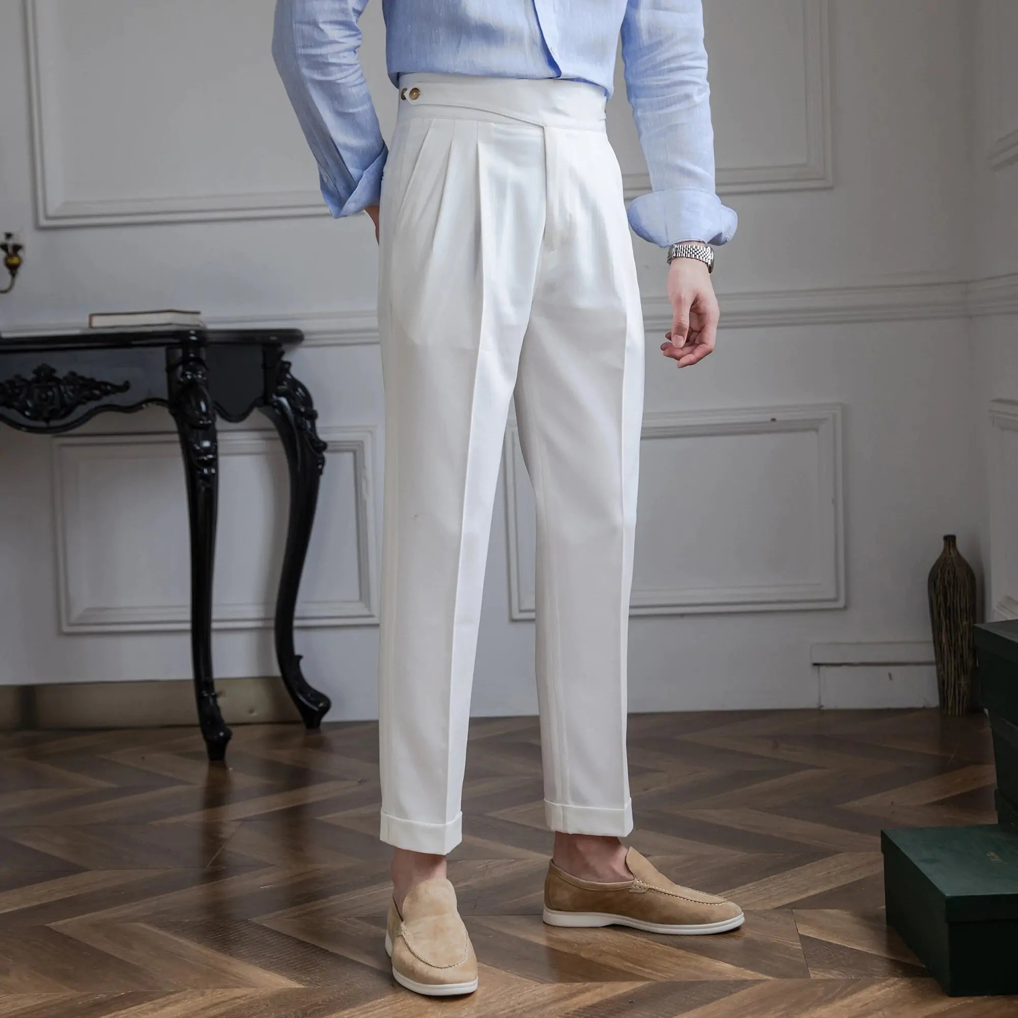 High rise dress pants fashion mens