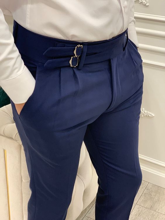 Royal blue pant white shirt formal on sale