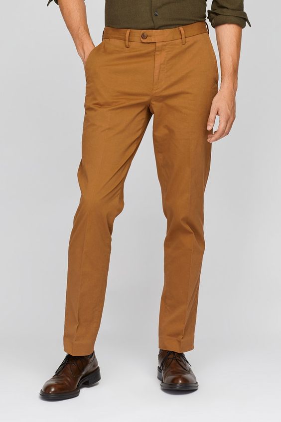 DRESS PANT CROSS POCKET MUSTARD