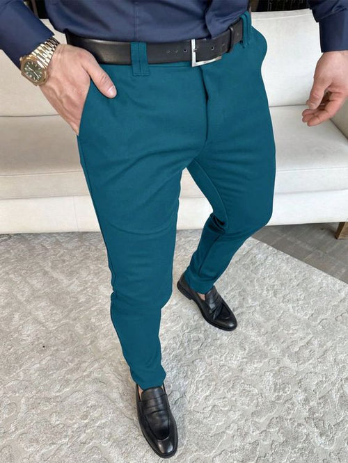 DRESS PANT CROSS POCKET AQUA