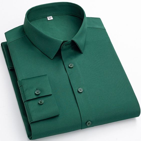 Green Formal Cotton Shirt