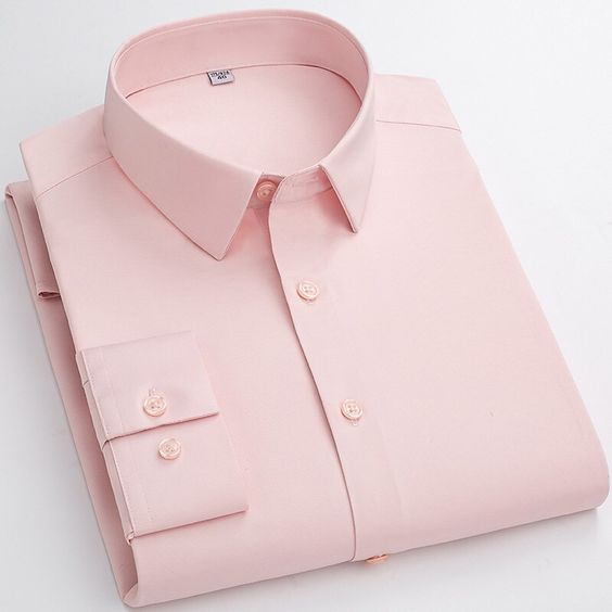 Baby Pink Formal Cotton Shirt for Men