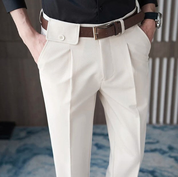 Beige Italian Gurkha Trouser for Men