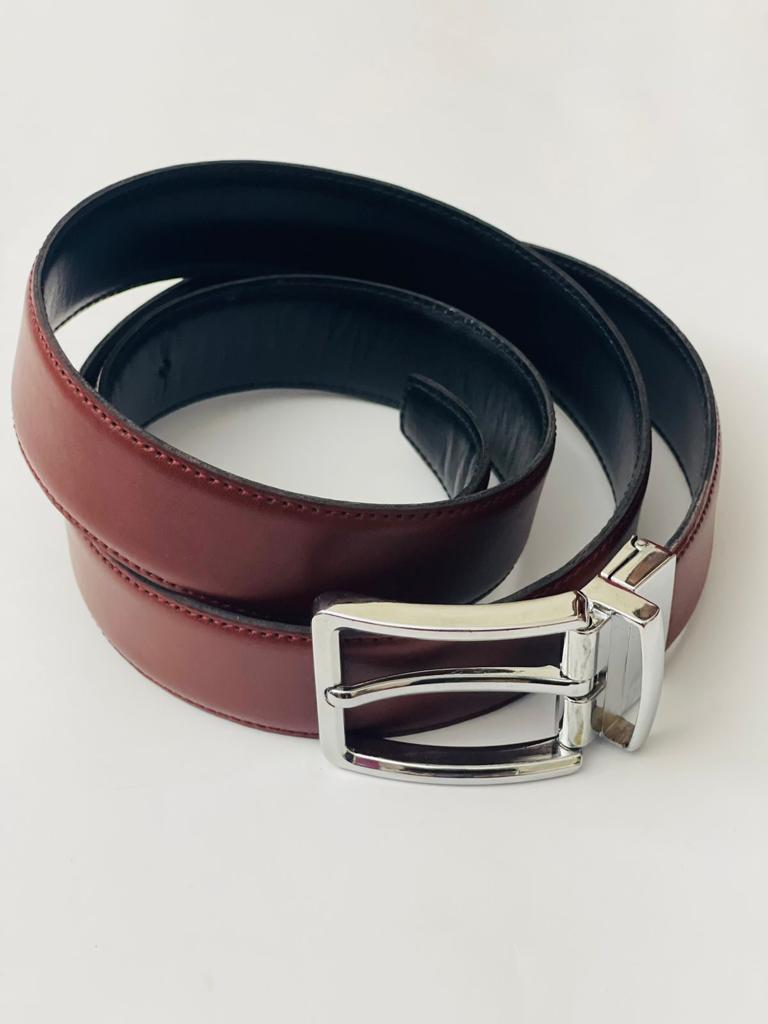 Men Dark Brown Casual Leather Belt in Pakistan