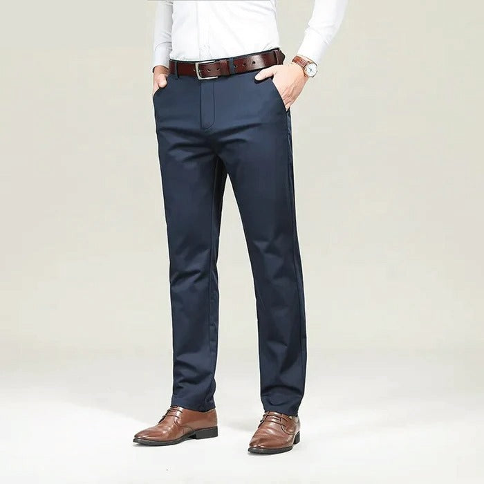 Cross Pocket Blue Dress Pant  for Men