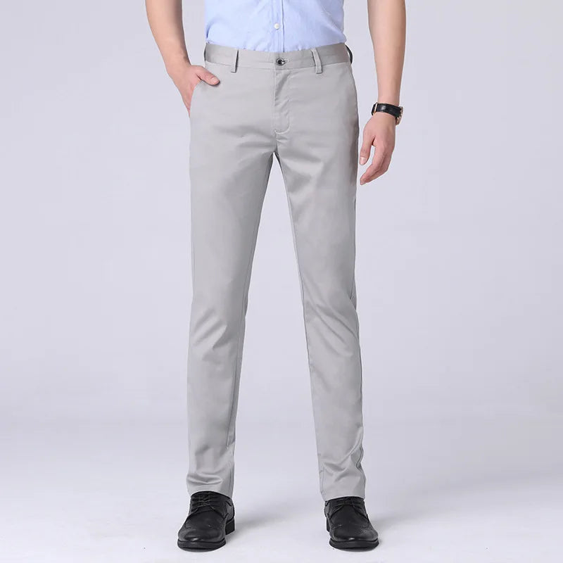 Cross Pocket Grey Dress Pant