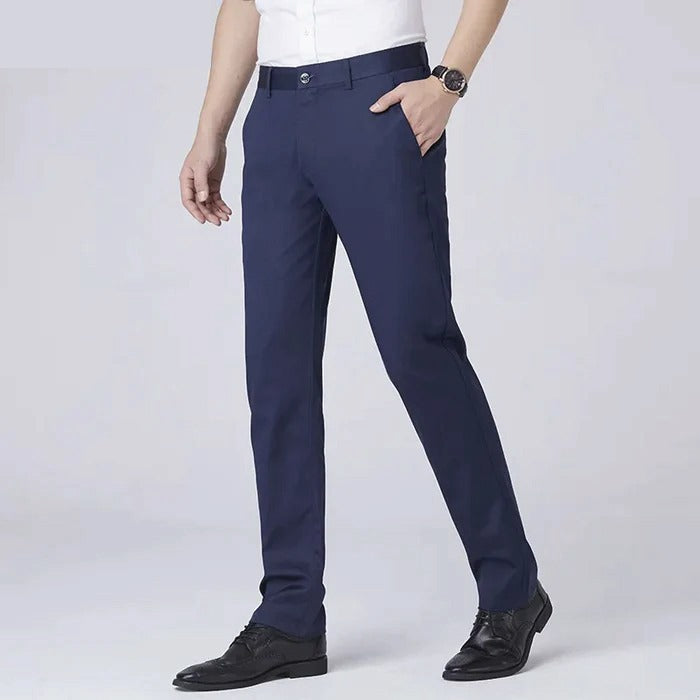 Cross Pocket Navy Blue Dress Pant