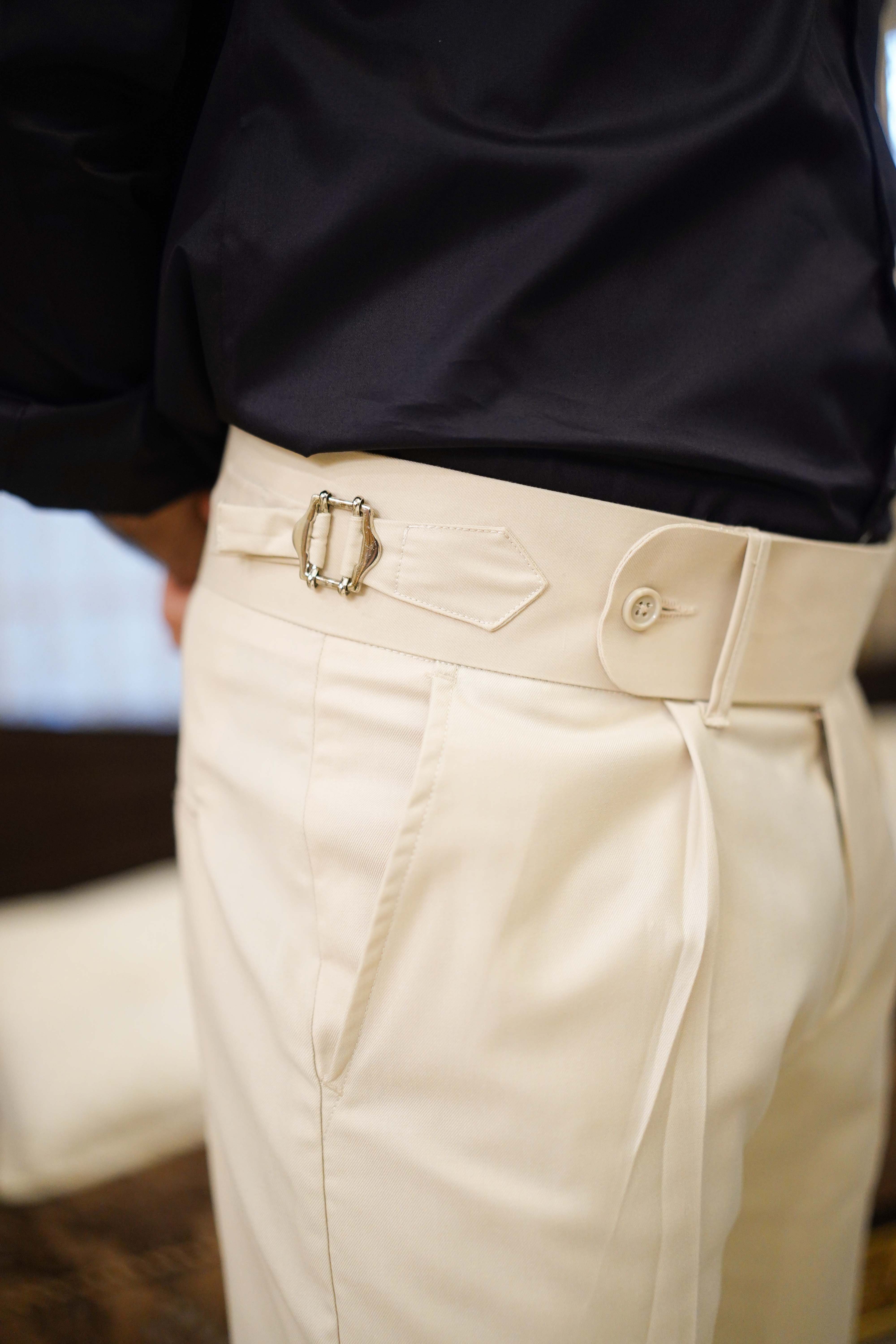 Beige Italian Gurkha Pant