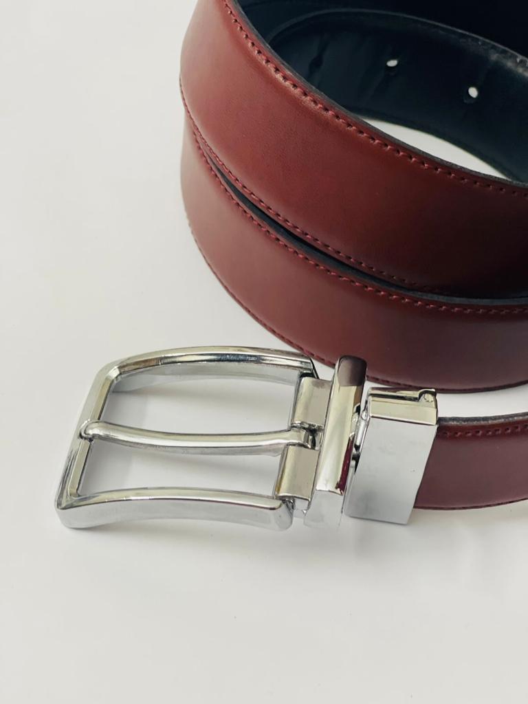 Men Dark Brown Casual Leather Belt