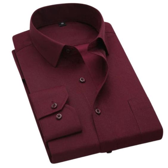 Maroon Formal Cotton Shirt in Pakistan