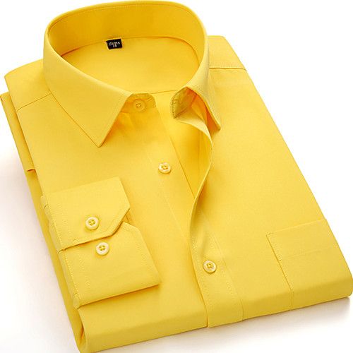 Men Cotton Yellow Formal Shirt in Pakistan