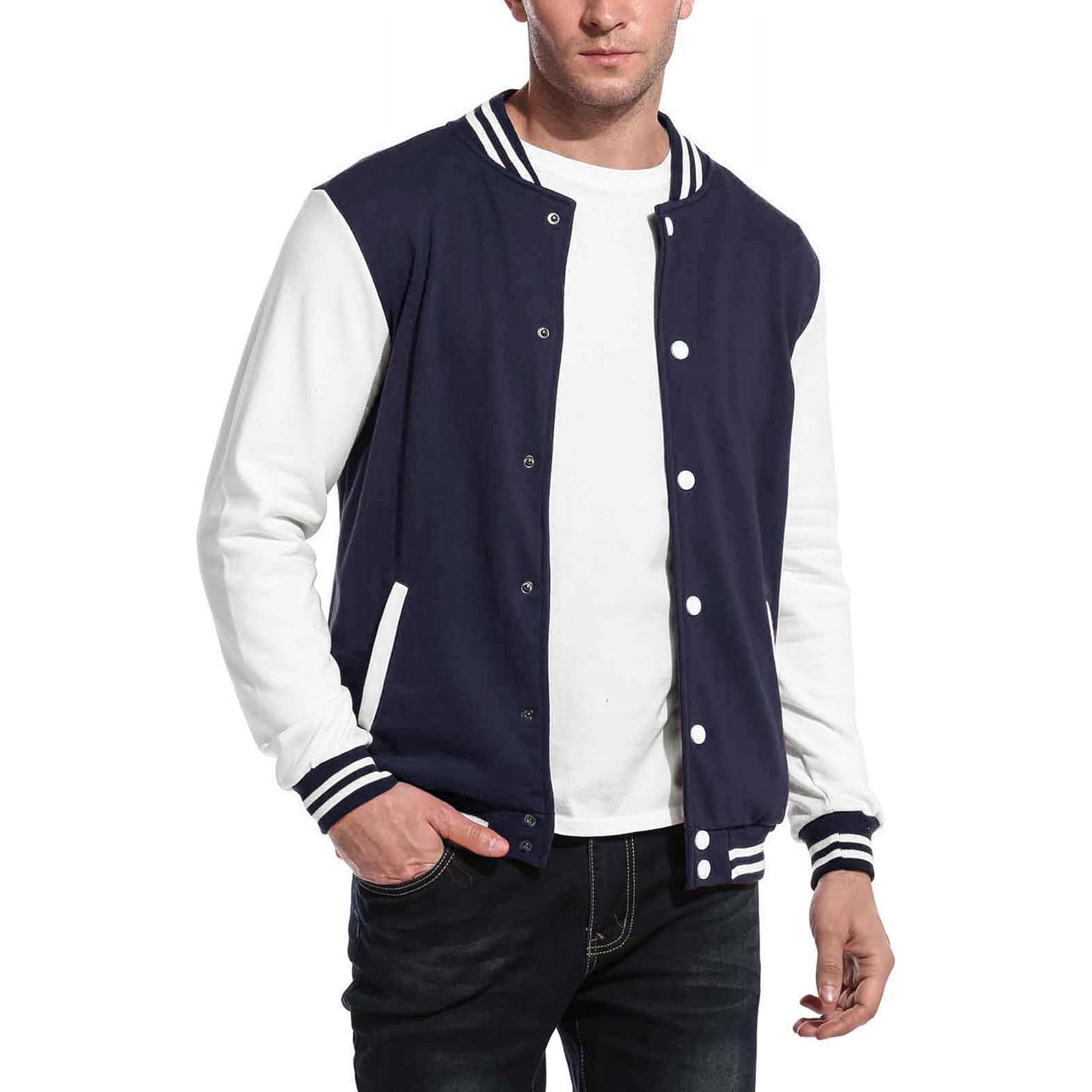 Navy Blue Varsity  Baseball Bomber Jackets