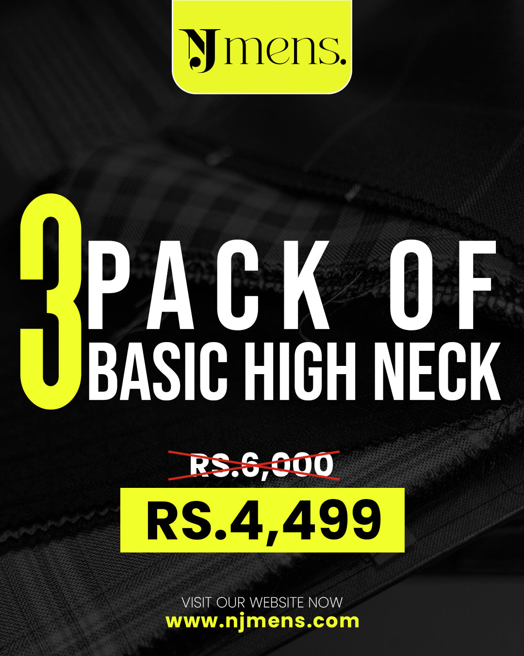 Pack Of 3 Basic High Neck