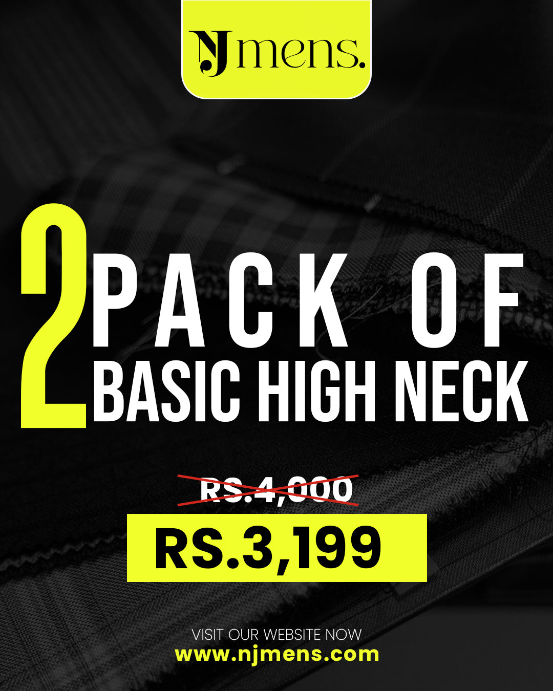 Pack Of 2 Basic High Neck