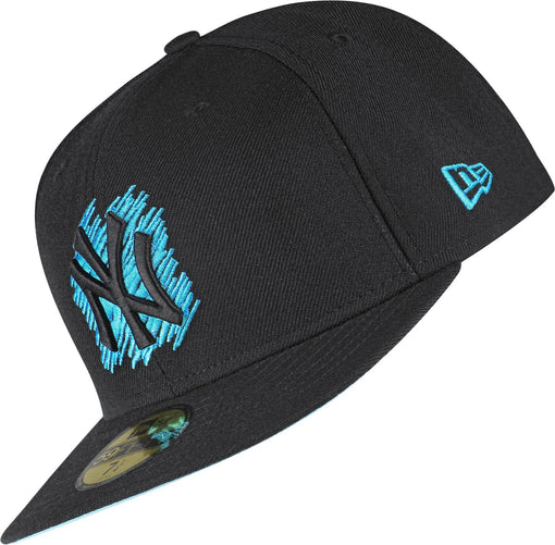 MLB SCATTER NY YANKEES CAP BLACK TURQUOISE BLUE