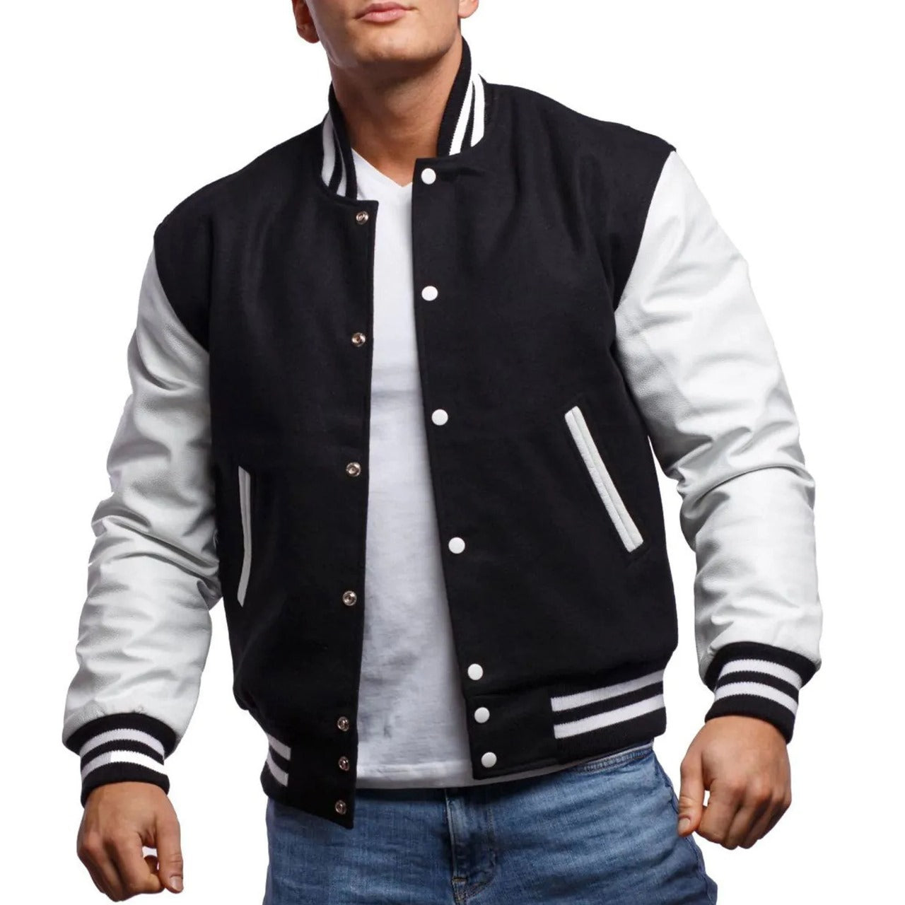 Navy Blue Varsity  Baseball Bomber Jackets