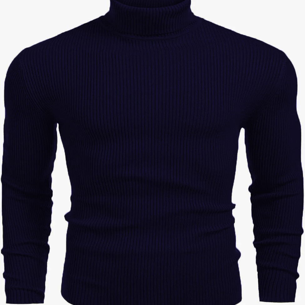 Dark Blue Hi-Neck