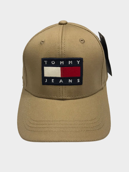 TOMMY HILFIGER BASEBALL TOMMY JEANS LOGO CAP - BEIGE