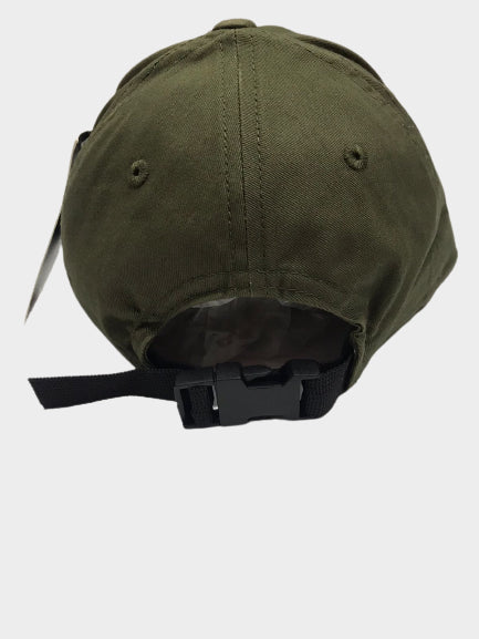 TOMMY HILFIGER BASEBALL TOMMY JEANS LOGO CAP - OLIVE