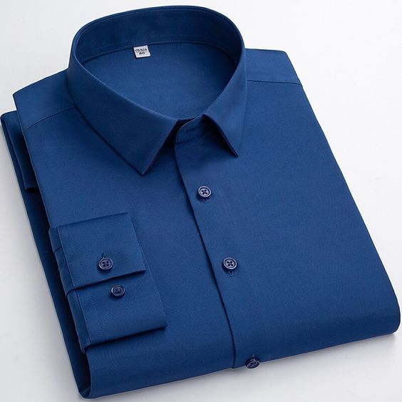 Royal Blue Formal Cotton Shirt