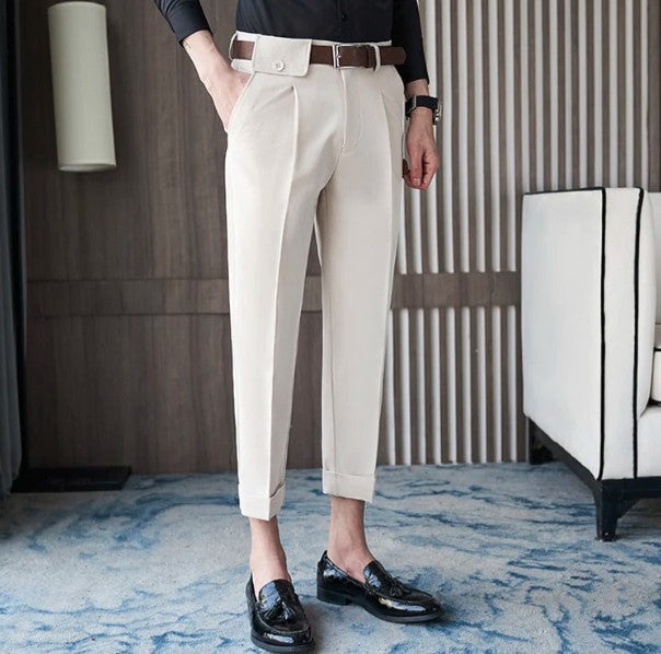 BEIGE GURKHA DRESS PANTS