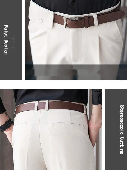 BEIGE GURKHA DRESS PANTS